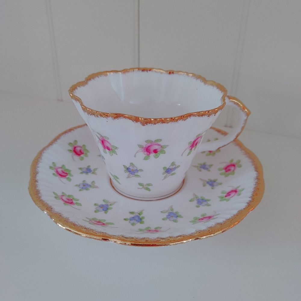 Salisbury bone china teacup and saucer